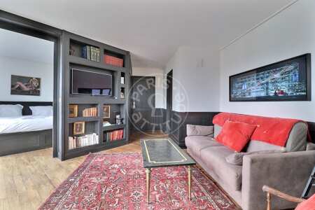 Living room Furnished apartment - 35m²  - 1 bedroom - Motte-Piquet Grenelle - Paris