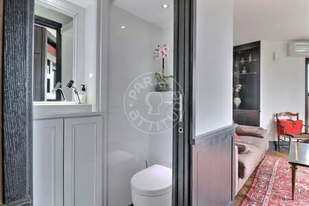 Toilet Furnished apartment - 35m²  - 1 bedroom - Motte-Piquet Grenelle - Paris