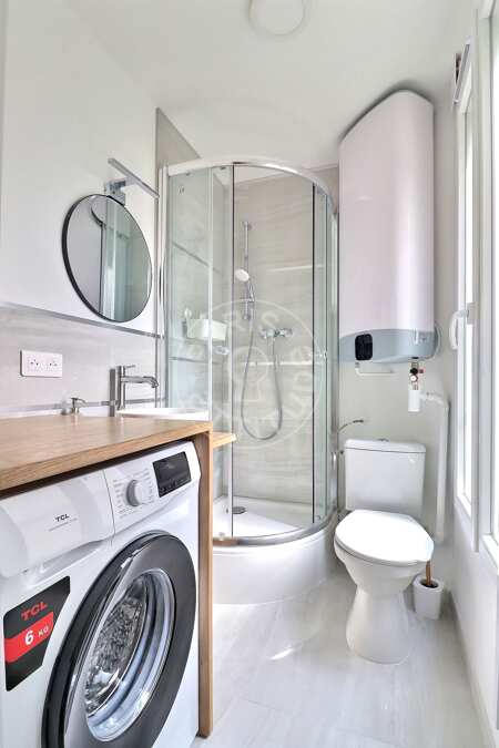 Baño Piso amueblado - 26m² - 1 dormitorio - Marx Dormoy - París