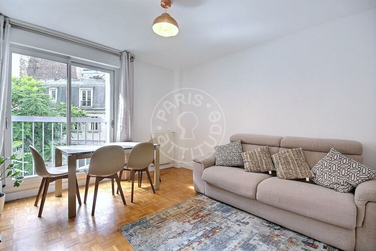 Living room - Furnished 2 bedrooms - Paris 75017 - 15316