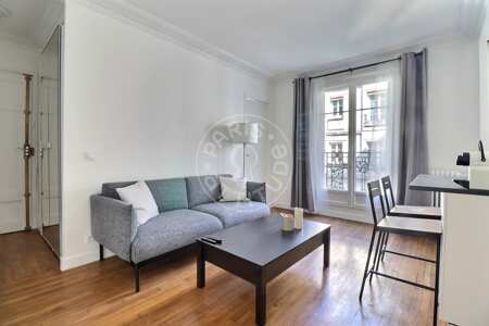 Living room Furnished apartment - 29m²  - 1 bedroom - Guy Môquet - Paris
