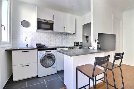 Kitchen Furnished apartment - 29m²  - 1 bedroom - Guy Môquet - Paris