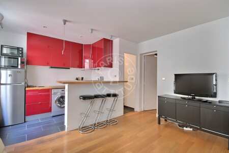 Salon Appartement meublé - 34m²  - 1 chambre - Grands Boulevards / Bonne Nouvelle - Paris