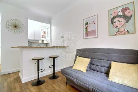 Sala Quitinete mobilado - 25m²  - Jasmin / Mozart - Paris
