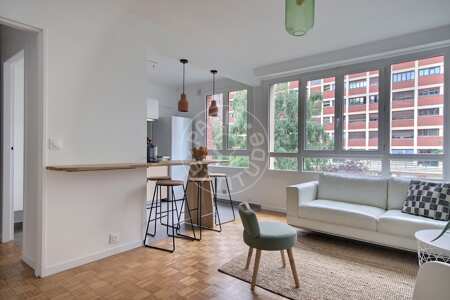 Sala Apartamento mobilado - 63m²  - 2 quartos - Montsouris - Paris