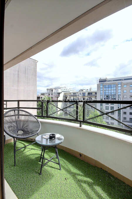 Balcone Appartamento arredato - 45m² - 1 locale - Levallois-Perret