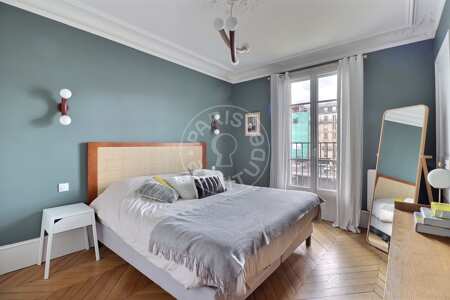 Camera da letto Appartamento arredato - 63m²  - 2 locali - Batignolles - Parigi
