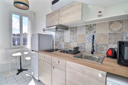 Kitchen Furnished studio alcove - 36m²  - Latin / Saint-Michel - Paris