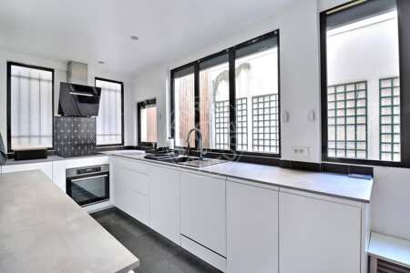 Cucina Casa arredata - 107m²  - 2 locali - Place des Fêtes - Parigi