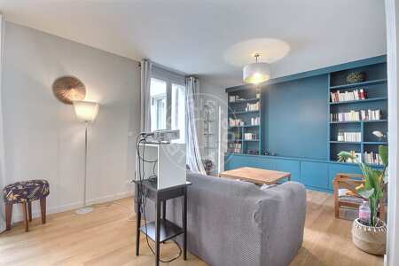 Living room Furnished apartment - 103m²  - 2 bedrooms - Marx Dormoy - Paris