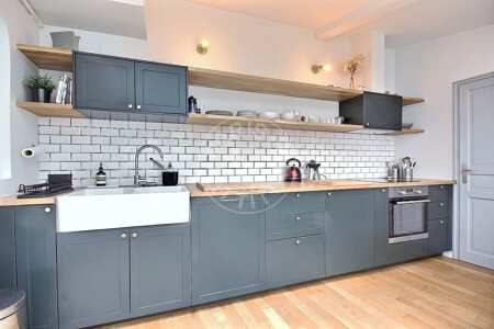 Kitchen Furnished apartment - 103m²  - 2 bedrooms - Marx Dormoy - Paris