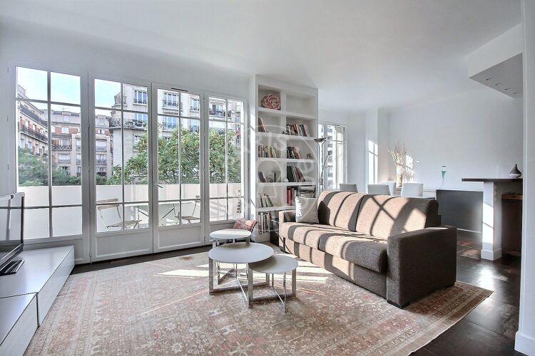 Living room - Furnished 2 bedrooms - Paris 75016 - 15394