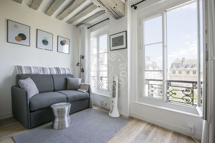 Living room - Furnished studio - Paris 75003 - 15398