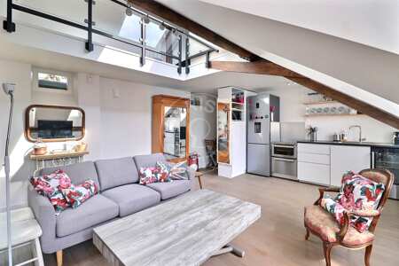 Wohnzimmer Möblierte maisonette - 42m²  - 1 Zimmer - Opéra - Paris