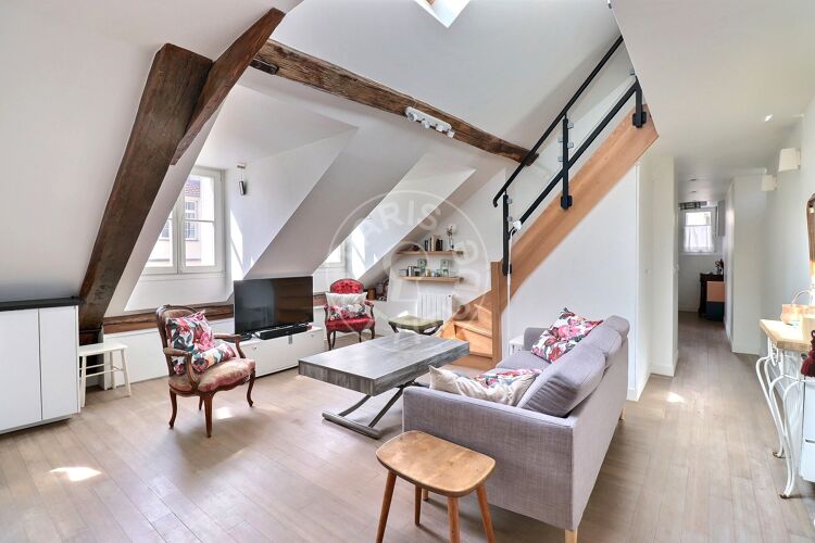Living room - Furnished 1 bedroom - Paris 75009 - 15400