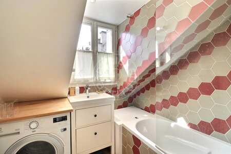 Badezimmer Möblierte maisonette - 42m²  - 1 Zimmer - Opéra - Paris