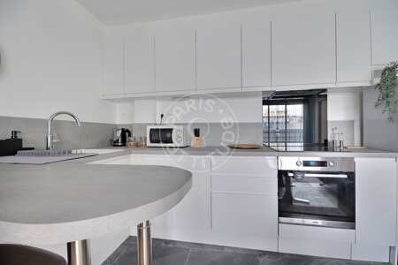 Cozinha Apartamento mobilado - 55m²  - 2 quartos - Wagram - Paris