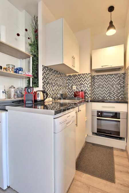 Küche Möblierte alkovenwohnung - 30m²  - Belleville - Paris