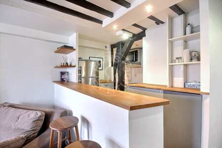 Cocina Piso amueblado - 44m²  - 1 dormitorio - Strasbourg Saint-Denis - París