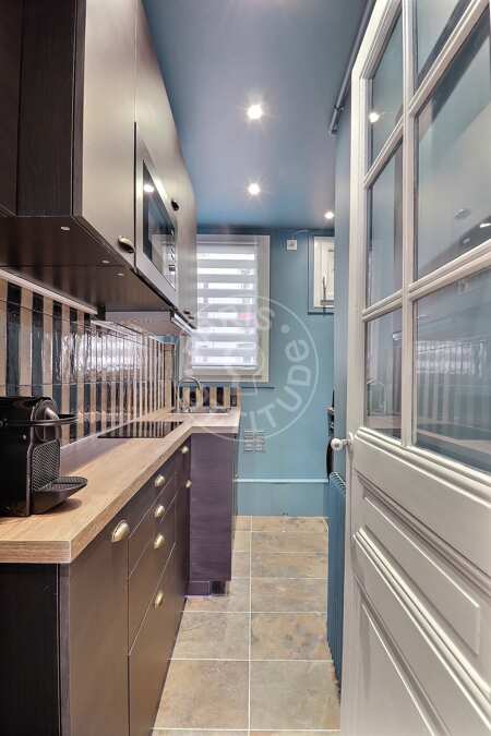 Kitchen Furnished apartment - 43m²  - 2 bedrooms - Porte de Vanves - Paris