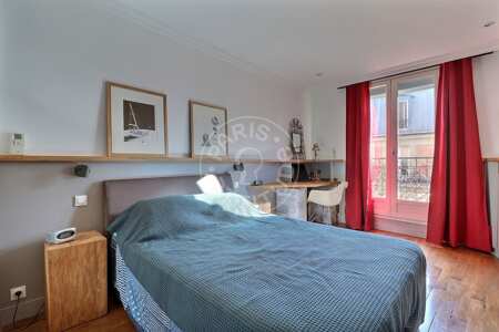 Camera da letto Appartamento arredato - 89m²  - 2 locali - Montmartre / Place des Abbesses - Parigi