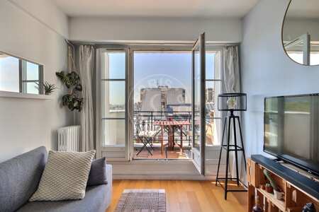 Salón Piso amueblado - 32m²  - 1 dormitorio - Guy Môquet - París