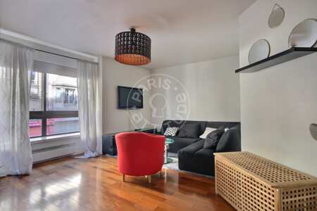 Salon Appartement meublé - 46m²  - 1 chambre - Sacré-Cœur - Paris