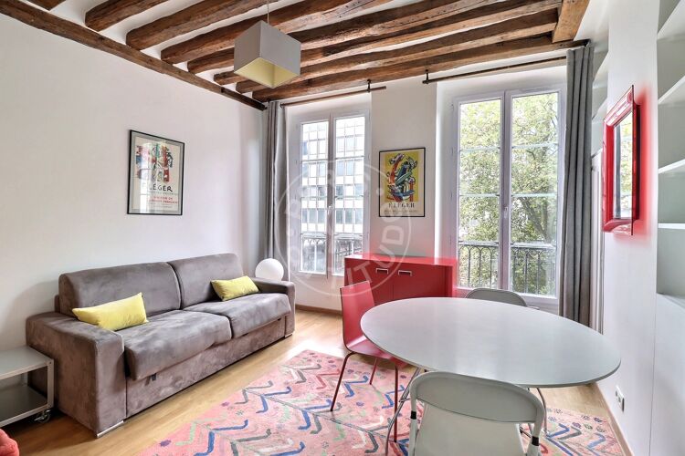 Wohnzimmer - Möblierte Studio - Paris 75005 - 15425