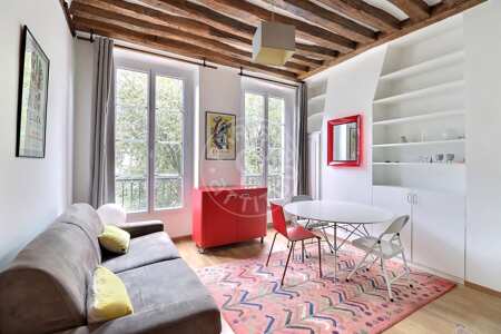 Sala Quitinete mobilado - 25m²  - Latin / Saint-Michel - Paris