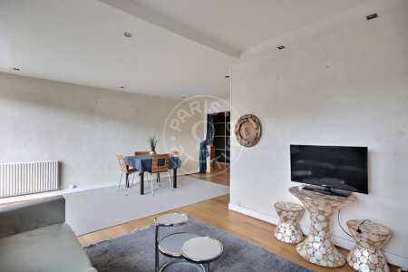 Sala Apartamento mobilado - 75m²  - 2 quartos - Canal de l'Ourcq - Paris