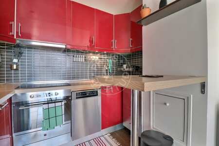 Kitchen Furnished apartment - 45m²  - 1 bedroom - Convention - Paris