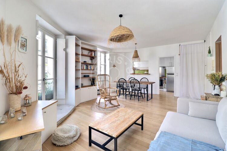 Living room - Furnished 2 bedrooms - Paris 75011 - 15435