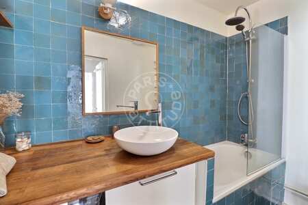 Baño Piso amueblado - 63m²  - 2 dormitorios - Oberkampf - París