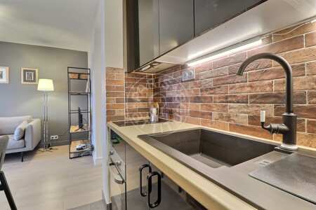 Cozinha Apartamento mobilado - 28m²  - 1 quarto - Belleville - Paris