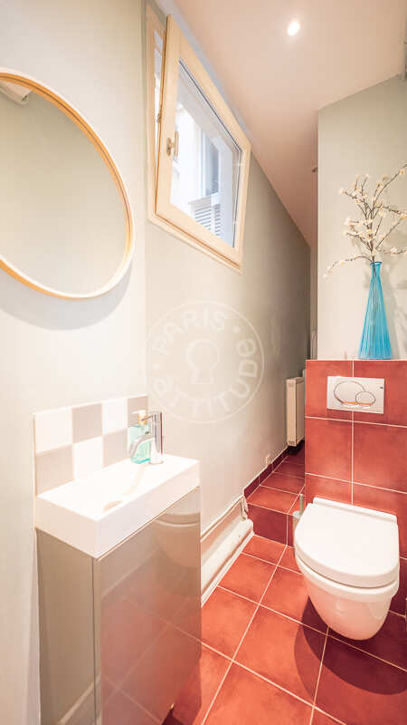 WC Möblierte wohnung - 52m²  - 1 Zimmer - Ledru-Rollin - Paris