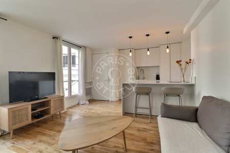 Wohnzimmer Möblierte wohnung - 48m²  - 2 Zimmer - République - Paris