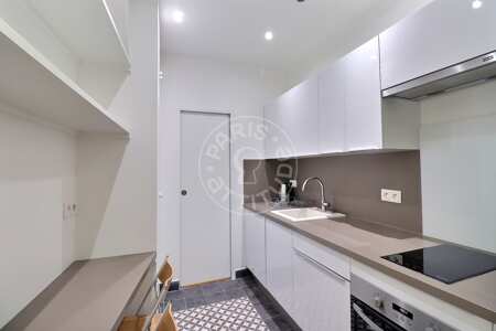 Kitchen Furnished studio - 22m²  - Pereire - Paris