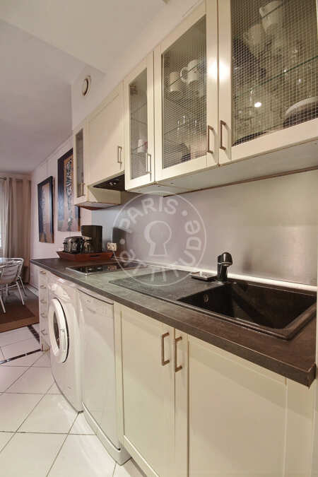 Cocina Piso amueblado - 40m²  - 1 dormitorio - Temple - París