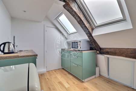 Kitchen Furnished apartment - 40m²  - 1 bedroom - Faubourg Saint-Martin - Paris