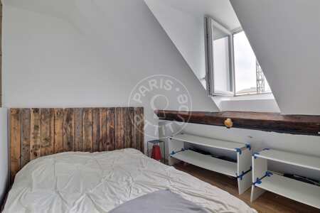Bedroom Furnished apartment - 40m²  - 1 bedroom - Faubourg Saint-Martin - Paris
