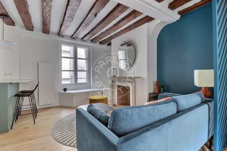 Salotto Appartamento arredato - 38m²  - 1 locale - Saint-Paul - Parigi