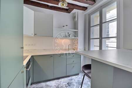 Cucina Appartamento arredato - 38m²  - 1 locale - Saint-Paul - Parigi
