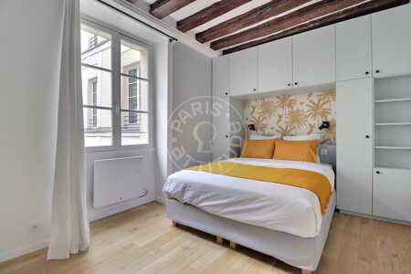 Camera da letto Appartamento arredato - 38m²  - 1 locale - Saint-Paul - Parigi