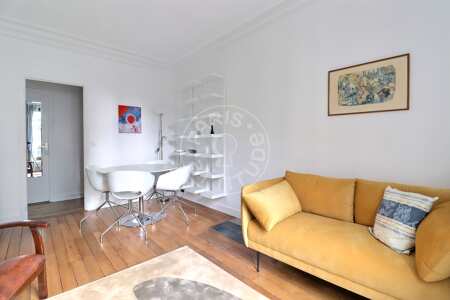 Salon Appartement meublé - 39m²  - 1 chambre - Invalides - Paris