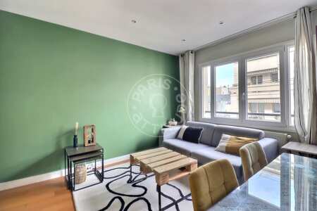 Living room Furnished apartment - 45m²  - 1 bedroom - Levallois-Perret
