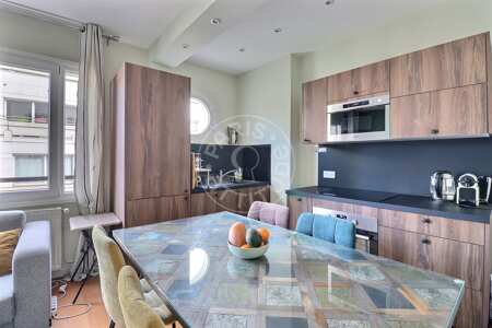 Kitchen Furnished apartment - 45m²  - 1 bedroom - Levallois-Perret