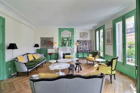 Salon Appartement meublé - 197m² - 3 chambres - Musée d'Orsay - Paris