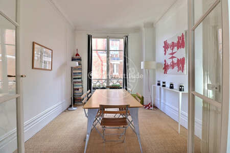 Salle à manger Appartement meublé - 95m²  - 2 chambres - Pereire - Paris