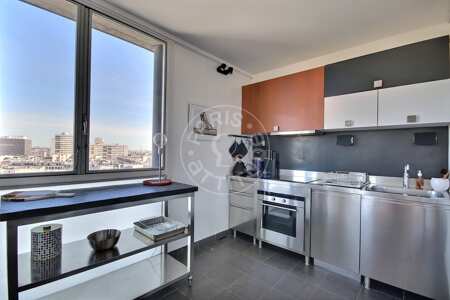 Cuisine Appartement meublé - 82m² - 1 chambre - Place d'Italie - Paris