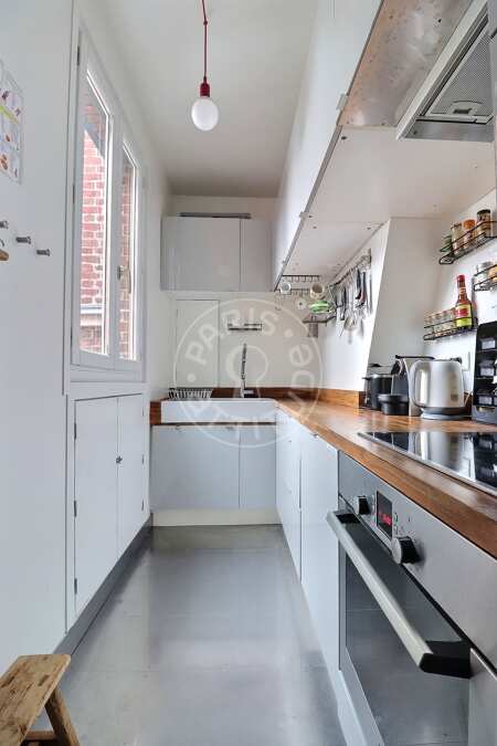 Cozinha Apartamento mobilado - 33m²  - 1 quarto - Oberkampf - Paris